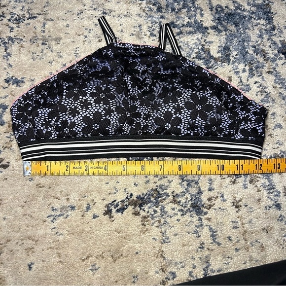 Victoria’s Secret Gray & Black Floral Mesh Padded Bikini Top Size Small - Picture 6 of 8